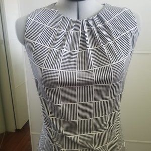 Calvin Klein Sleeveless Pleat-Neck Top NWOT